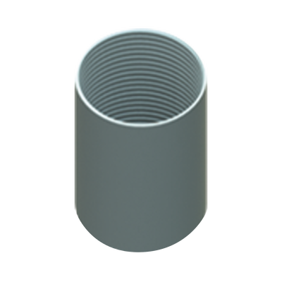 CATUSA Cople 1/2" (13mm) pared gruesa con rosca galvanizado etiqueta amarilla MOD: CATU-3822