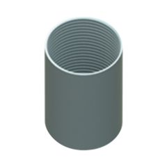 CATUSA Cople 1 1/2" (38mm) pared gruesa con rosca galvanizado etiqueta amarilla MOD: CATU-3826