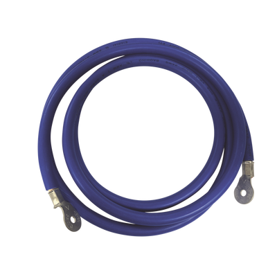 EPCOM POWERLINE Cable para Baterías, 2.2 m Azul Calibre 2 AWG con Terminales de Ojo en Ambos Extremos MOD: CBL-2AWG-2.2B