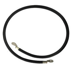 EPCOM POWERLINE Cable para Baterías, 1 m, Negro, Calibre 2 AWG con Terminales de Ojo en Ambos Extremos MOD: CBL-AWG2-1B