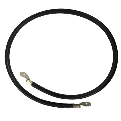 EPCOM POWERLINE Cable para Baterías, 1 m, Negro, Calibre 2 AWG con Terminales de Ojo en Ambos Extremos MOD: CBL-AWG2-1B