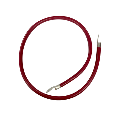 EPCOM POWERLINE Cable para Baterías 1 m, Rojo, Calibre 2 AWG con Terminales de Ojo en Ambos Extremos MOD: CBL-AWG2-1R