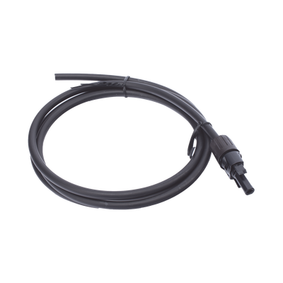 EPCOM POWERLINE Cable Fotovoltaico 1.5 m, Negro, Calibre 10 AWG con Terminal MC4-H en un Extremo MOD: CBL-MC4-1.5BLK
