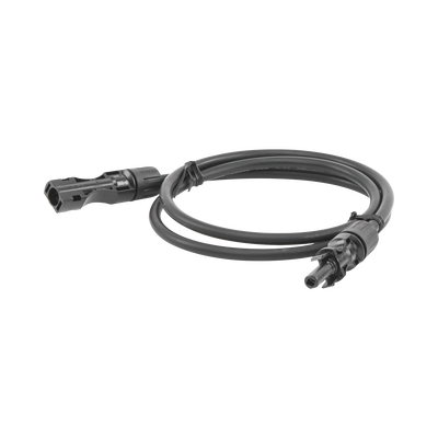 EPCOM POWERLINE Cable Fotovoltaico 1 m, Negro, Calibre 10 AWG con Terminales MC4 en Ambos Extremos MOD: CBLMC41MBLK