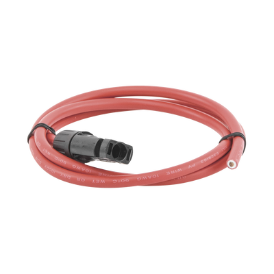 EPCOM POWERLINE Cable Fotovoltaico, 1 m, Rojo, Calibre 10 AWG con Terminal MC4-M en un extremo MOD: CBLMC41MRED