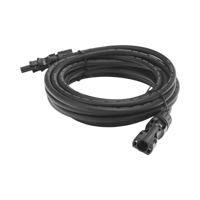 EPCOM POWERLINE Cable Fotovoltaico 2.5 m, Negro, Calibre 10 AWG con Terminales MC4 en Ambos Extremos MOD: CBLMC42P5MBLK