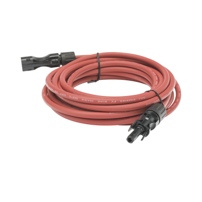 EPCOM POWERLINE Cable Fotovoltaico, 2.5 m, Rojo, Calibre 10 AWG con Terminal MC4-M en Ambos Extremos MOD: CBLMC42P5MRED