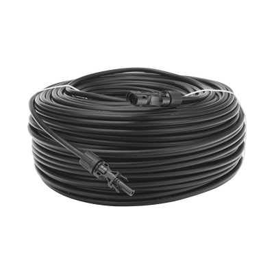 EPCOM POWERLINE Cable Fotovoltaico 100 m, Negro, Calibre 10 AWG con Terminales MC4 en Ambos Extremos MOD: CBLMC4HM100BLK