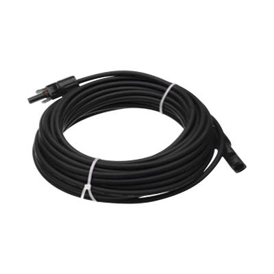EPCOM POWERLINE Cable Fotovoltaico 50 m, Negro, Calibre 10 AWG con Terminales MC4 en Ambos Extremos MOD: CBLMC4HM50