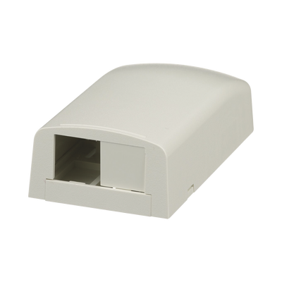 PANDUIT Caja de Montaje en Superficie, Para 2 Módulos Mini-Com, Color Blanco Mate MOD: CBX2IW-AY