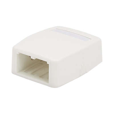 PANDUIT Caja de Montaje en Superficie, Para 2 Módulos Mini-Com, Color Blanco MOD: CBXQ2WH-A