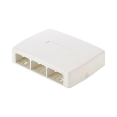 PANDUIT Caja de Montaje en Superficie, Para 6 Módulos Mini-Com, Color Blanco Mate MOD: CBXQ6IW-A