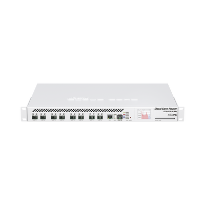 MIKROTIK CloudCore Router, CPU 72 Núcleos , 1 Puerto Gigabit Ethernet, 8 Puertos SFP/SFP+, 16 GB Memoria MOD: CCR1072-1G-8S+