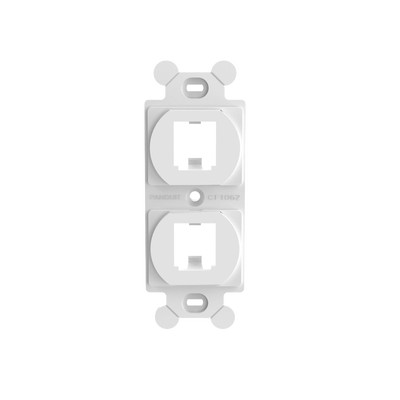 PANDUIT Marco de Módulo Dúplex, Para Placas Frontales Estándar NEMA 106, Acepta 2 Módulos Mini-Com, Color Blanco MOD: CF1062WHY