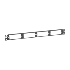 PANDUIT Patch Panel de Fibra Óptica, Para 4 Placas Acopladoras FAP o FMP, Color Negro, 1UR CFAPPBL1