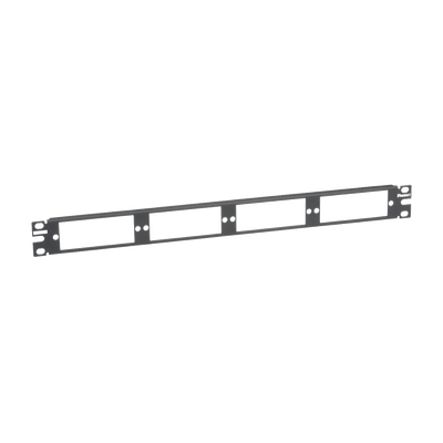 PANDUIT Patch Panel de Fibra Óptica, Para 4 Placas Acopladoras FAP o FMP, Color Negro, 1UR CFAPPBL1