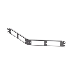 PANDUIT Patch Panel de Fibra Óptica, Para 4 Placas Acopladras FAP o FMP, Angulado, Color Negro, 1UR MOD: CFAPPBL1A