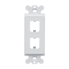 PANDUIT Marco de Módulo Dúplex, Para Placas Frontales Estándar GFCI, Acepta 2 Módulos Mini-Com, Color Blanco MOD: CFG2WH