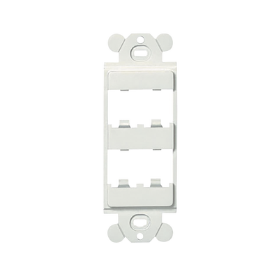 PANDUIT Marco de Módulo Dúplex, Para Placas Frontales Estándar GFCI, Acepta 4 Módulos Mini-Com, Color Blanco MOD: CFG4WH