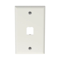 PANDUIT Placa de Pared Vertical Clásica, Salida Para 1 Puerto Mini-Com, Color Blanco Mate MOD: CFP1IW
