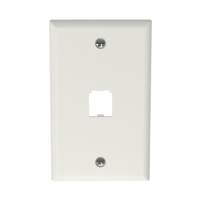 PANDUIT Placa de Pared Vertical Clásica, Salida Para 1 Puerto Mini-Com, Color Blanco Mate MOD: CFP1IW