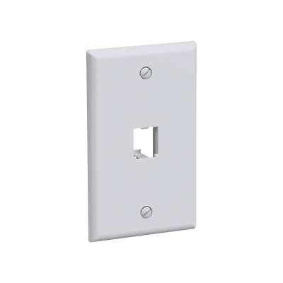 PANDUIT Placa de Pared Vertical Clásica, Salida Para 1 Puerto Mini-Com, Color Blanco MOD: CFP1WH