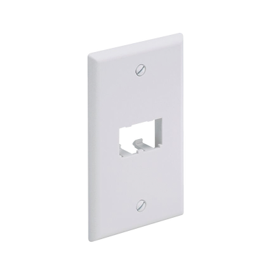 PANDUIT Placa de Pared Vertical Clásica, Salida Para 2 Puertos Mini-Com, Color Blanco MOD: CFP2WH