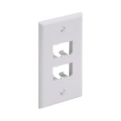 PANDUIT Placa de Pared Vertical Clásica, Salida Para 4 Puertos Mini-Com, Color Blanco Mate MOD: CFP4IW