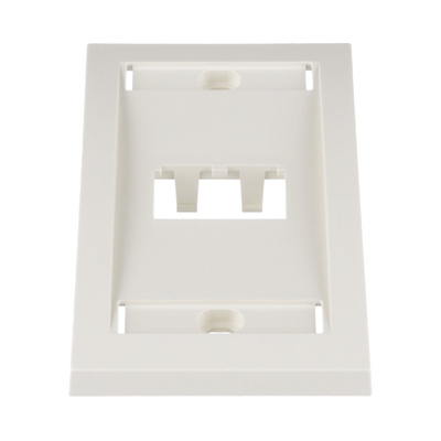 PANDUIT Placa de Pared Vertical Ejecutiva, Salida Para 2 Puertos Mini-Com, Con Espacios Para Etiquetas, Color Blanco Mate MOD: CFPE2IWY