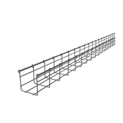 CHAROFIL Charola tipo malla 105/100 mm, con acabado Electro Zinc, hasta 167 cables Cat6, tramo 3 m CH-105-100EZ