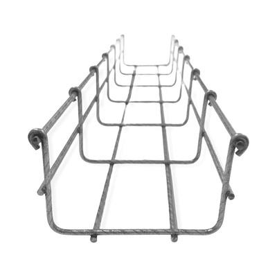 CHAROFIL Charola tipo malla 54/100 mm BIMETÁLICA para Instalación en Exterior o Interior, Extrema Resistencia y Durabilidad. Hasta 86 cables Cat6 (Tramo de 3 metros) MOD: CH-54-100BM
