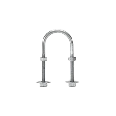 CHAROFIL Abrazadera tipo U de 1 1/4", con acabado Electro Zinc, no incluye tuercas y arandelas MOD: CH-ABR-U-32