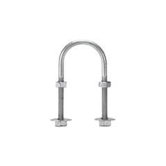 CHAROFIL Abrazadera tipo U de 2 ", con acabado Electro Zinc, no incluye tuercas y arandelas MOD: CHA-BRU-51
