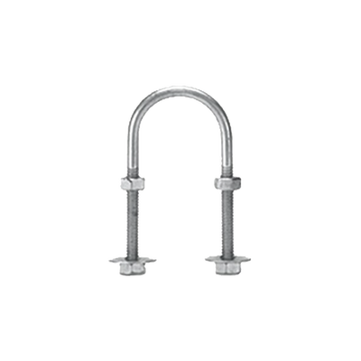 CHAROFIL Abrazadera tipo U de 2 ", con acabado Electro Zinc, no incluye tuercas y arandelas MOD: CHA-BRU-51