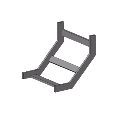 CHAROFIL Curva vertical interior epoxica para charola tubular de 12" de ancho, incluye cople y tornillería MOD: CH-CVIT-1X12EP