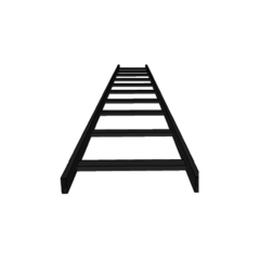 CHAROFIL Escalera tubular, tramo recto epoxica de 1.5" de Peralte x 4" de Ancho, tramo de 3 m, ideal para Centros de Datos MOD: CH-ET1X4EP
