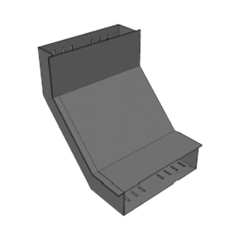 CHAROFIL Tapa vertical interior para fondo solido perforado de 4" Perfil Z MOD: CH-TCVIFPZ4A