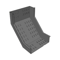CHAROFIL Curva Vertical Interior para fondo sólido perforado de 4 x 6" Perfil Z MOD: CHVIFPZ6X4AK