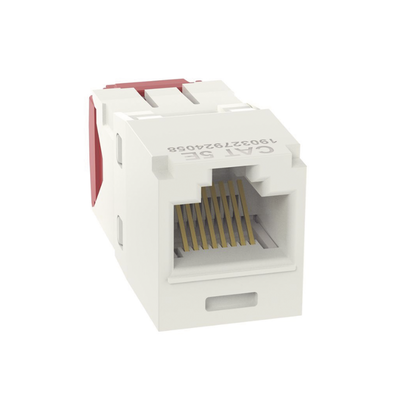 PANDUIT Conector Jack RJ45 Estilo TG, Mini-Com, Categoría 5e, de 8 posiciones y 8 cables, Color Blanco Mate MOD: CJ5E88TGIW