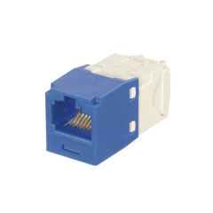 PANDUIT Conector Jack RJ45 Estilo TG con Llaveado Azul, Mini-Com, Categoría 6, de 8 posiciones y 8 cables MOD: CJK688TGBU