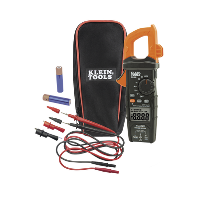 KLEIN TOOLS Amperímetro Digital de Gancho con Media Cuadrática Real de Rango Automático de 600 A CA. MOD: CL600