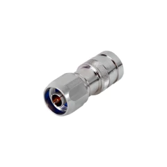 RF INDUSTRIES,LTD Conector N Macho de Compresion, en linea para LMR-400, CNT-400, RG-8/U, RF-400, Plata/Oro/Teflón. MOD: COMP-NM-400