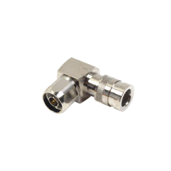 RF INDUSTRIES,LTD Conector N Macho de Compresion, Angulo Recto para LMR-400, CNT-400, Bronce-Blanco /Oro /Teflón. MOD: COMP-NRA-400