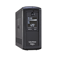 CYBERPOWER UPS de 1000 VA/600 W, Topología Línea Interactiva, Entrada 120 Vca NEMA 5-15P, Tipo Mini Torre, Con 9 Tomas NEMA 5-15R MOD: CP1000AVRLCD