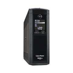 CYBERPOWER UPS de 1500 VA/900 W, Topología Línea Interactiva, Entrada 120 Vca NEMA 5-15P, Tipo Mini Torre, Con 12 Tomas NEMA 5-15R MOD: CP1500AVRLCD
