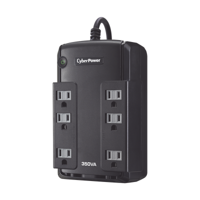 CYBERPOWER UPS de 350 VA/255 W, Topología Standby, Entrada 120 Vca NEMA 5-15P, Tipo Gabinete Compacto, Con 6 Tomas NEMA 5-15R MOD: CP350SLG