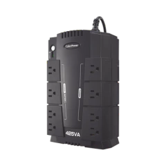 CYBERPOWER UPS de 425 VA/255 W, Topología Standby, Entrada 120 Vca NEMA 5-15P, Tipo Gabinete Compacto, Con 8 Tomas NEMA 5-15R MOD: CP425SLG