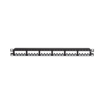 PANDUIT Panel de Parcheo Modular Mini-Com (Sin Conectores), Plano de Instalación al Ras, Sin Blindaje, de 24 puertos, 1UR MOD: CPP24FMWBLY