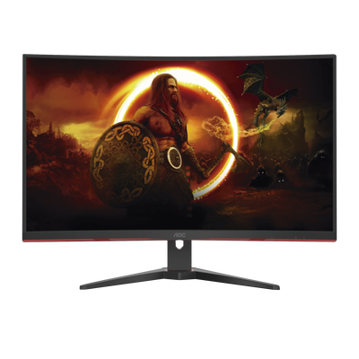 AOC Monitor Curvo 32" WIDESCREEN GAMING W-LED VA, Resolución 2560 x 1440p 165Hz, con Entradas de Video HDMI / DISPLAYPORT . Bisel Ultra Delgado. Soporta VESA MOD: CQ32G2S