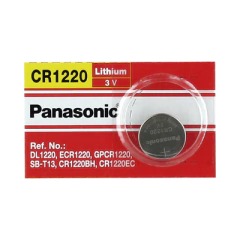 PANASONIC Batería de Litio tipo Moneda 3V @ 35mAh / Recomendado para DVR´s epcom y HIKVISION (No Recargable) MOD: CR1220